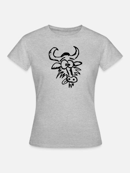 GNU 001 - Frauen T-Shirt - Grau meliert