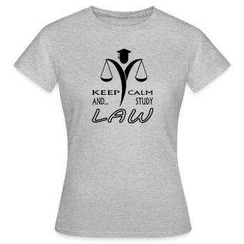 Droit d’études de droit Sentence avocat - T-shirt Femme - gris chiné - Devant - AI Model Female 172 dark (172cm)