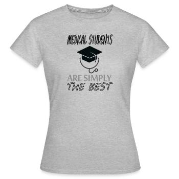 Medizin Student Medizin studieren Studium Geschenk - Frauen T-Shirt - Grau meliert - Vorne - AI Model Female 172 dark (172cm)