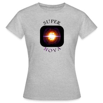 Supernova Sterne Massensterne Himmel Geschenkidee - Frauen T-Shirt - Grau meliert - Vorne - AI Model Female 172 dark (172cm)