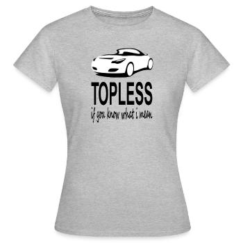 Cabriolet voiture cabriolet cool renard cabriolet - T-shirt Femme - gris chiné - Devant - AI Model Female 172 dark (172cm)