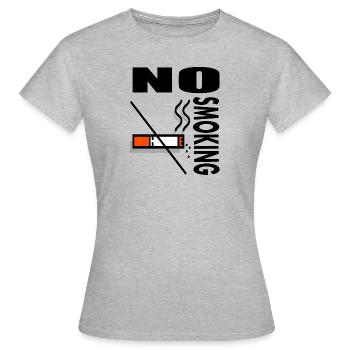 Non-smoking Smoking is deadly Smoking Gift - Women's T-Shirt - heather grey - Front - AI Model Female 172 dark (172cm)