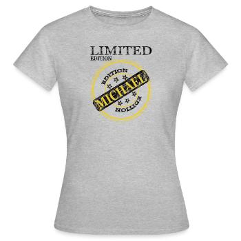 Je m’appelle Michael mon nom est Michael Gift - T-shirt Femme - gris chiné - Devant - AI Model Female 172 dark (172cm)