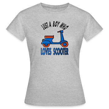 Rollerfahrer Rollerfahren Roller Scooter Geschenk - Frauen T-Shirt - Grau meliert - Vorne - AI Model Female 172 dark (172cm)