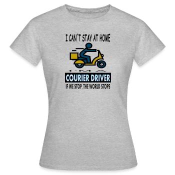 Courier driver saying cool sayings courier gift - Women's T-Shirt - heather grey - Front - AI Model Female 172 dark (172cm)