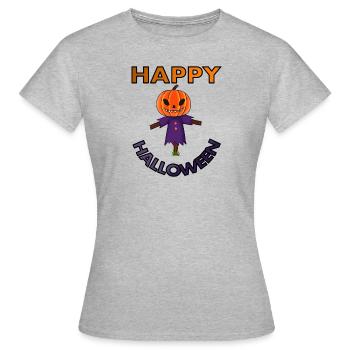 Joyeux Halloween Célébrez Grimmig Pumpkin Idée cadeau - T-shirt Femme - gris chiné - Devant - AI Model Female 172 dark (172cm)