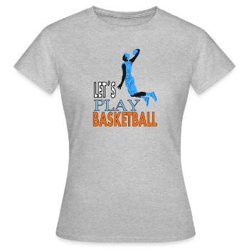 Basketballspielen Basketballspieler Geschenkidee - Frauen T-Shirt - Grau meliert - Vorne - AI Model Female 172 dark (172cm)