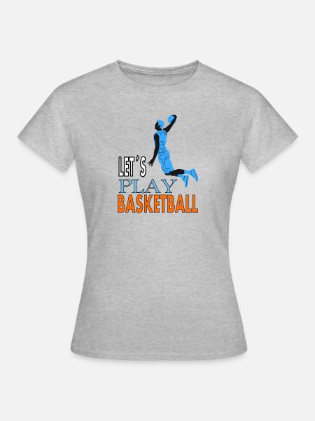 Basketballspielen Basketballspieler Geschenkidee - Frauen T-Shirt - Grau meliert