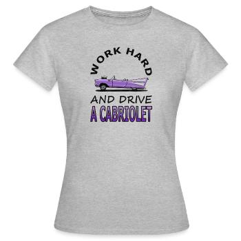 Cabriolet drive Cabriolet conducteur disant cadeau - T-shirt Femme - gris chiné - Devant - AI Model Female 172 dark (172cm)