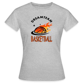 Basketball spielen Basketballer Korbleger Geschenk - Frauen T-Shirt - Grau meliert - Vorne - AI Model Female 172 dark (172cm)