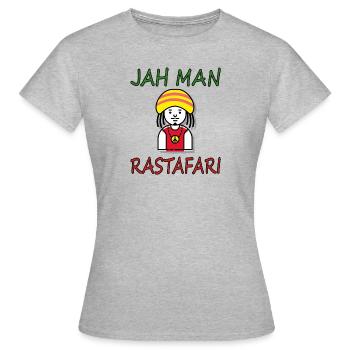 ich liebe Reggae Musik Rastafari Jah Geschenkidee - Frauen T-Shirt - Grau meliert - Vorne - AI Model Female 172 dark (172cm)