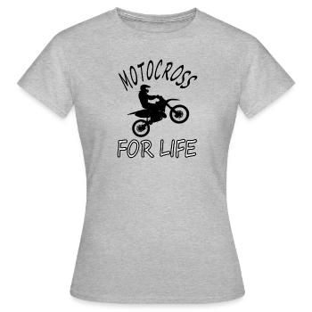 Motocross fahren Kaskade stunt Motorrad Geschenk - Frauen T-Shirt - Grau meliert - Vorne - AI Model Female 172 dark (172cm)