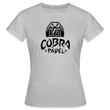 Cobra Padel. Black Version - Frauen T-Shirt - Grau meliert - Vorne - AI Model Female 172 dark (172cm)