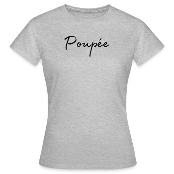 poupée - T-shirt Femme - gris chiné - Devant - AI Model Female 172 dark (172cm)