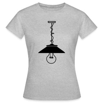 Pendant lamp - Women's T-Shirt - heather grey - Front - AI Model Female 172 dark (172cm)