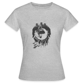 Umwelt - Frauen T-Shirt - Grau meliert - Vorne - AI Model Female 172 dark (172cm)