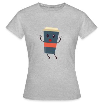 Caffee - Women's T-Shirt - heather grey - Front - AI Model Female 172 dark (172cm)