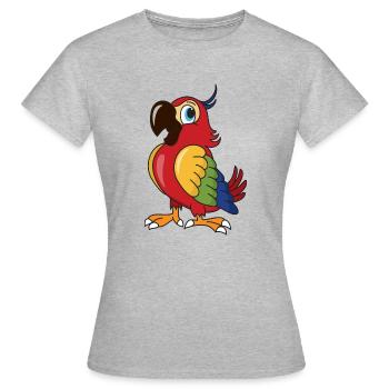 Parrot bird birds - Women's T-Shirt - heather grey - Front - AI Model Female 172 dark (172cm)