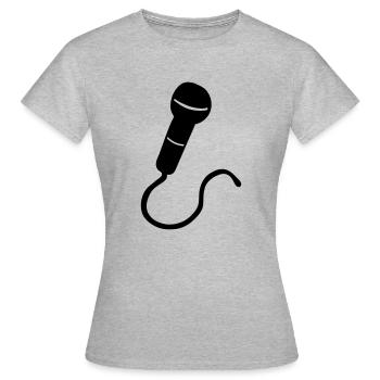 micro - T-shirt Femme - gris chiné - Devant - AI Model Female 172 dark (172cm)