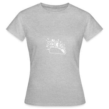 Croquis de Taco blanc - T-shirt Femme - gris chiné - Devant - AI Model Female 172 dark (172cm)
