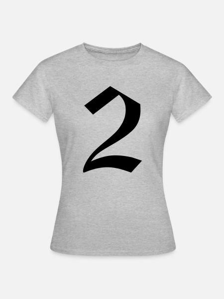 2 - Frauen T-Shirt - Grau meliert