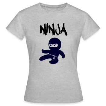 Ninja - T-shirt Femme - gris chiné - Devant - AI Model Female 172 dark (172cm)