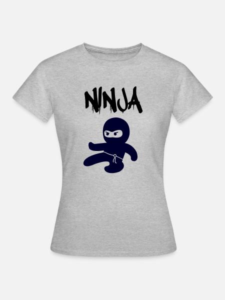 Ninja - Frauen T-Shirt - Grau meliert
