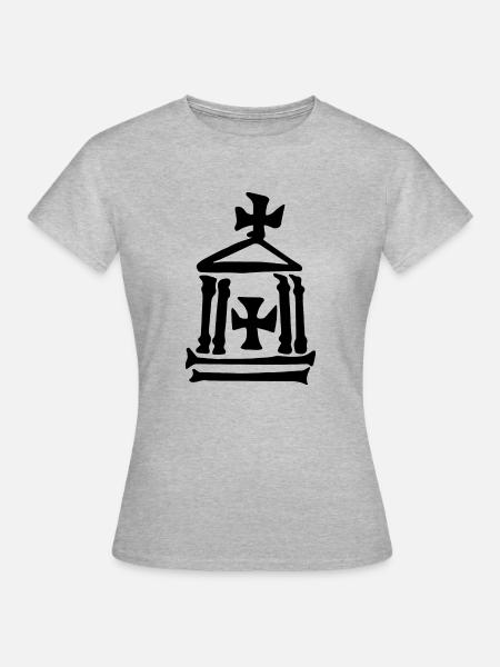 Tempel - Frauen T-Shirt - Grau meliert