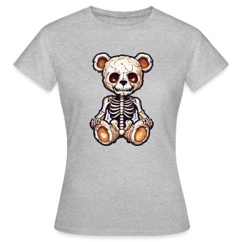 Teddybär / Kuscheltier / Stofftier / Geschenkidee - Frauen T-Shirt - Grau meliert - Vorne - AI Model Female 172 dark (172cm)