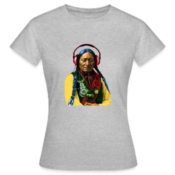 sitting bull - Women's T-Shirt - heather grey - Front - AI Model Female 172 dark (172cm)