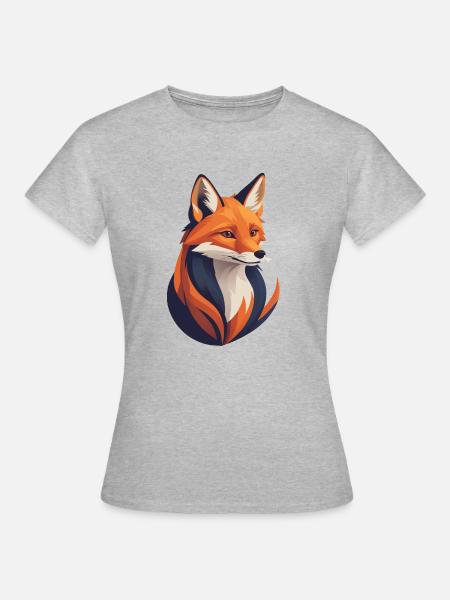 Fuchs - Frauen T-Shirt - Grau meliert
