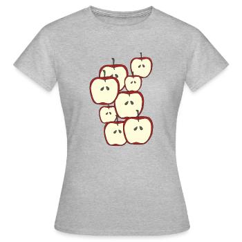 L’heure des pommes - T-shirt Femme - gris chiné - Devant - AI Model Female 172 dark (172cm)