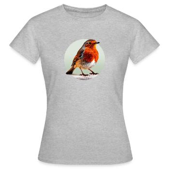 Robin - Women's T-Shirt - heather grey - Front - AI Model Female 172 dark (172cm)