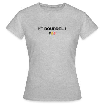 Ké Bourdel! Made In Belgium - Frauen T-Shirt - Grau meliert - Vorne - AI Model Female 172 dark (172cm)