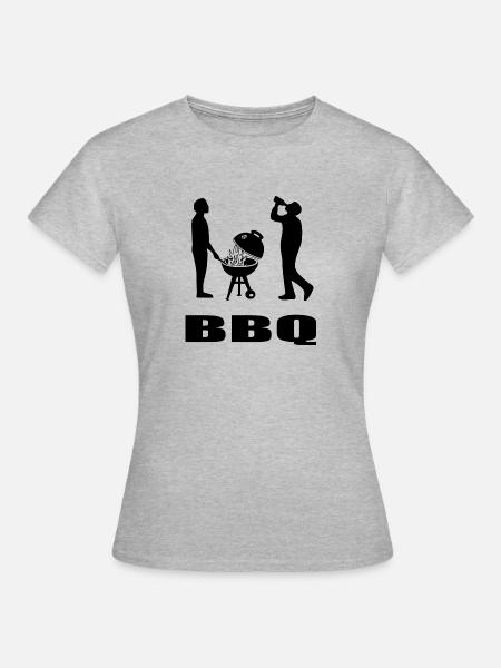 BBQ - Frauen T-Shirt - Grau meliert