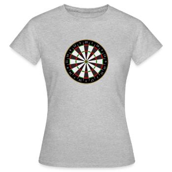 Dartboard Darts Sport Athletes Dartboard - Women's T-Shirt - heather grey - Front - AI Model Female 172 dark (172cm)
