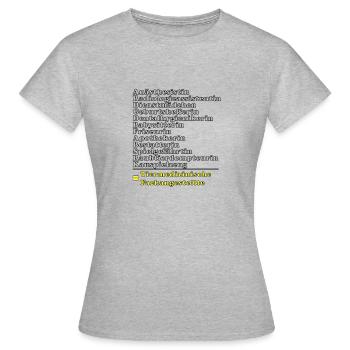 Tiermedizinische Fachangestellte - Frauen T-Shirt - Grau meliert - Vorne - AI Model Female 172 dark (172cm)