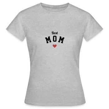 Beste Mutter, Herz, Muttertag, Mutter - Frauen T-Shirt - Grau meliert - Vorne - AI Model Female 172 dark (172cm)