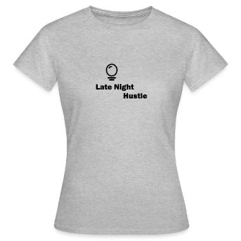 late night hustle - T-shirt Femme - gris chiné - Devant - AI Model Female 172 dark (172cm)