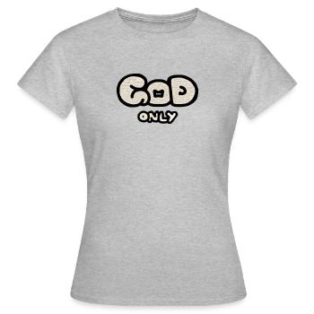 Bulle biblique - T-shirt Femme - gris chiné - Devant - AI Model Female 172 dark (172cm)