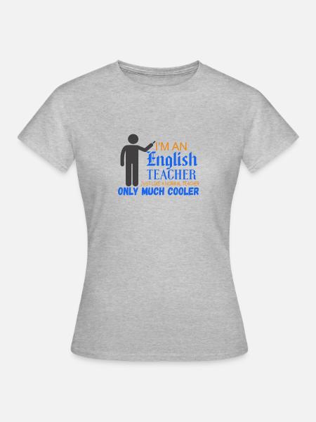 english teacher - T-shirt Femme - gris chiné