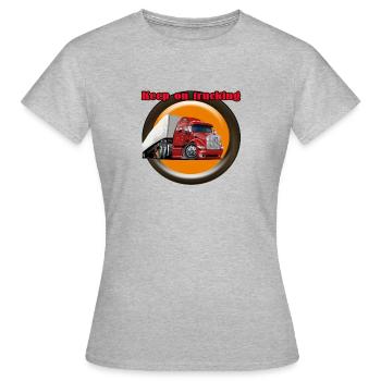 « Keep on trucking » - Le cadeau pour le camionneur - T-shirt Femme - gris chiné - Devant - AI Model Female 172 dark (172cm)