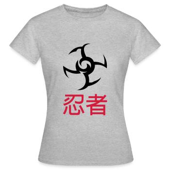 Ninja - T-shirt Femme - gris chiné - Devant - AI Model Female 172 dark (172cm)