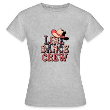 Équipe de danse en ligne Équipe de danse en ligne - T-shirt Femme - gris chiné - Devant - AI Model Female 172 dark (172cm)