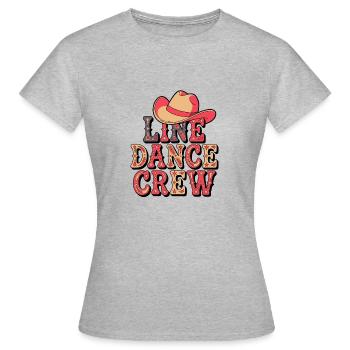 Équipe de danse en ligne Linedance Stetson - T-shirt Femme - gris chiné - Devant - AI Model Female 172 dark (172cm)