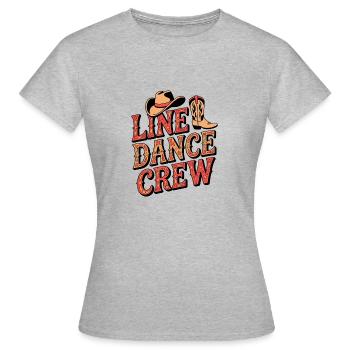 Équipe de danse en ligne Équipe de danse en ligne - T-shirt Femme - gris chiné - Devant - AI Model Female 172 dark (172cm)
