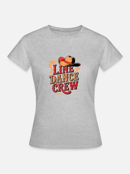 Linedance Crew Line Dance Mannschaft - Frauen T-Shirt - Grau meliert