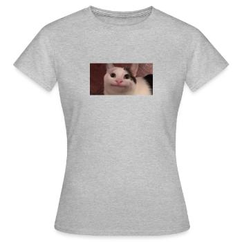 meme cat - Women's T-Shirt - heather grey - Front - AI Model Female 172 dark (172cm)