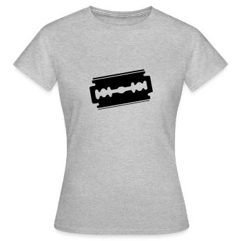 lame de rasoir - T-shirt Femme - gris chiné - Devant - AI Model Female 172 dark (172cm)