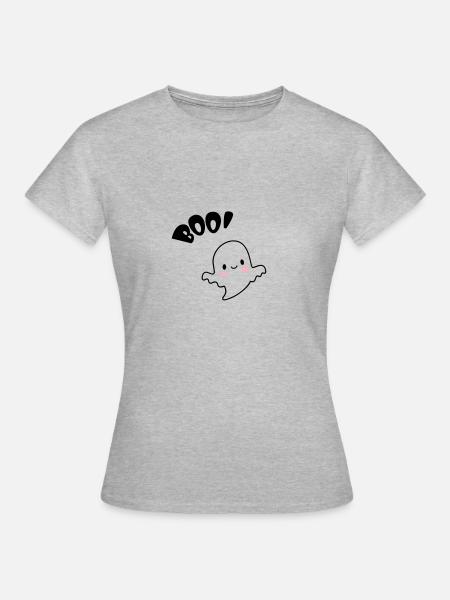 Geist BOO - Frauen T-Shirt - Grau meliert